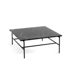 Hay - Rebar Coffee Table, 80 X 84 Cm, Marble / Black