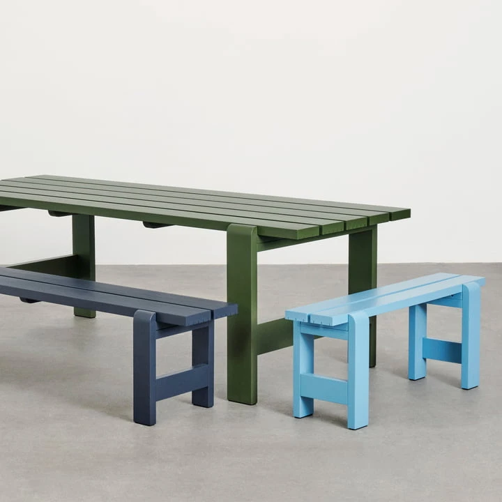 Hay - Weekday Bench, L 111 Cm, Azure Blue - Image 11