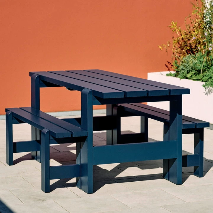 Hay - Weekday Bench, L 111 Cm, Azure Blue - Image 8
