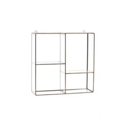 House Doctor - Keeper Wall Shelf / Showcase H 33 Cm, Brass / Glass