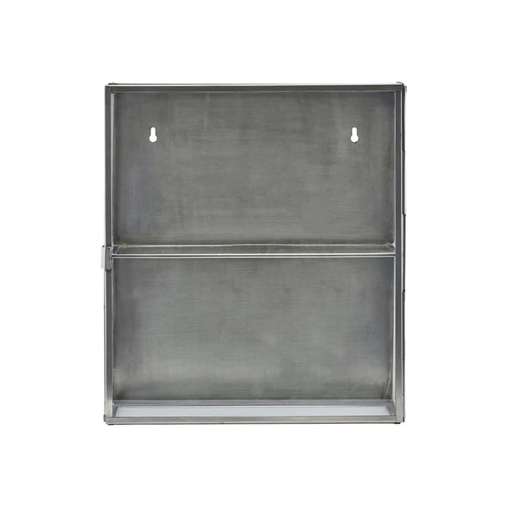 House Doctor - Zinc Wall Cabinet 80 Cm, Stainless Steel / Glass - Image 2