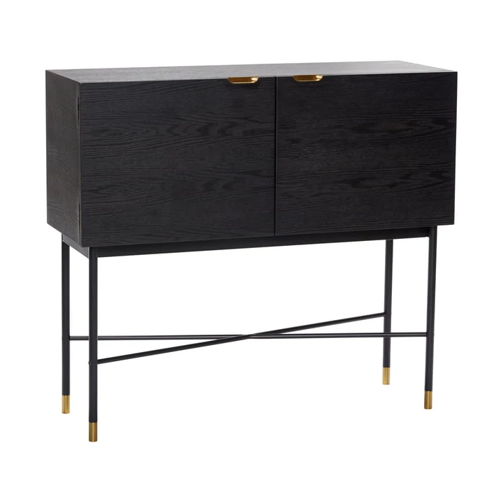 Hübsch Interior - Chest Of Drawers With 2 Compartments, Black / Brass