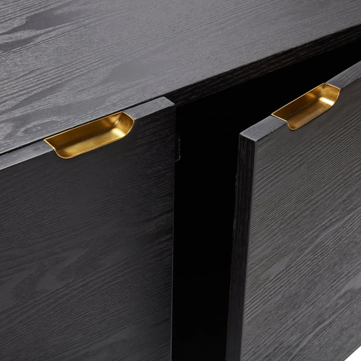 Hübsch Interior - Chest Of Drawers With 2 Compartments, Black / Brass - Image 4