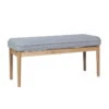 Hübsch Interior - Bench With Cushion, Natural Oak / Grey