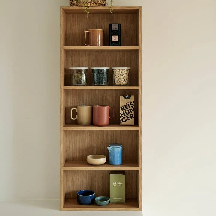 Hübsch Interior - Kappu Wall Shelf, H 100 Cm, Oak - Image 2