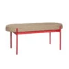 Hübsch Interior - Klint Bench, L 110 Cm, Sand / Red