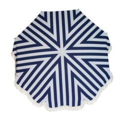 Jan Kurtz - Retro Parasol Ø 200 Cm, White / Blue