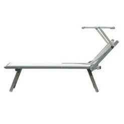 Jan Kurtz - Rimini Classic Sun Lounger, Aluminum / White