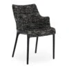 Kartell - Eleganza Nia Armchair, Frame Black / Fabric Melange Black