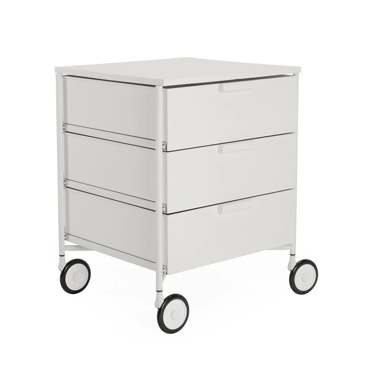 Kartell - Mobil Container With Castors, 3 Drawers, Matt White