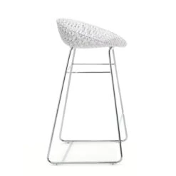 Kartell - Smatrik Bar Stool, Chrome-plated / Crystal