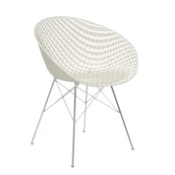 Kartell - Smatrik Chair, Chrome-plated / White