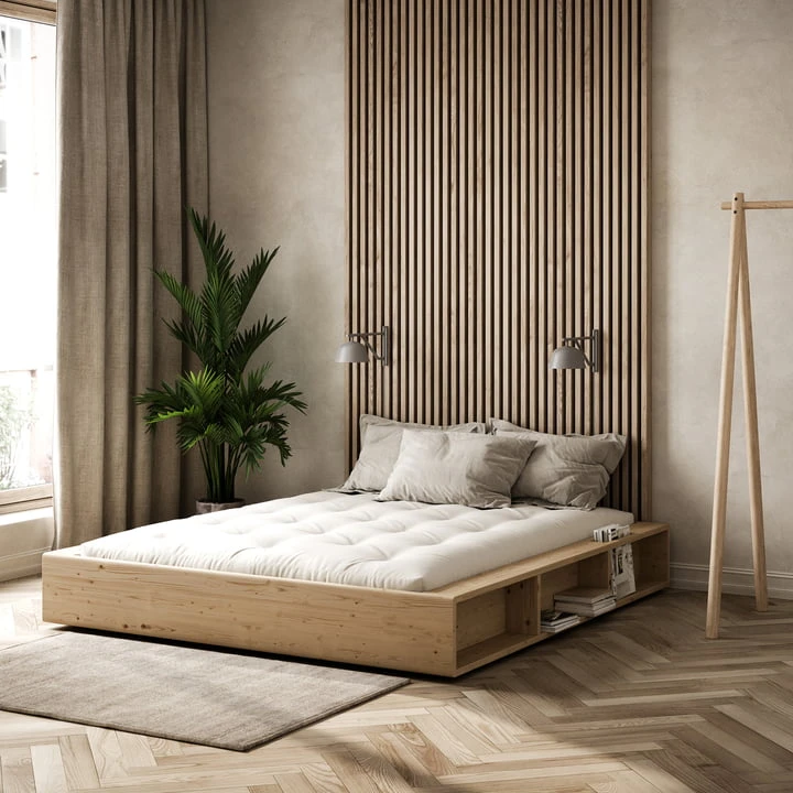 Karup Design - Ziggy Bedstead With Slatted Frame And Storage, 140 X 200 Cm, Clear Lacquered Pine - Image 6
