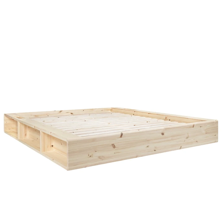 Karup Design - Ziggy Bedstead With Slatted Frame And Storage, 140 X 200 Cm, Clear Lacquered Pine
