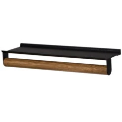 LindDNA - Slim Rail Shelf, Oak / Black