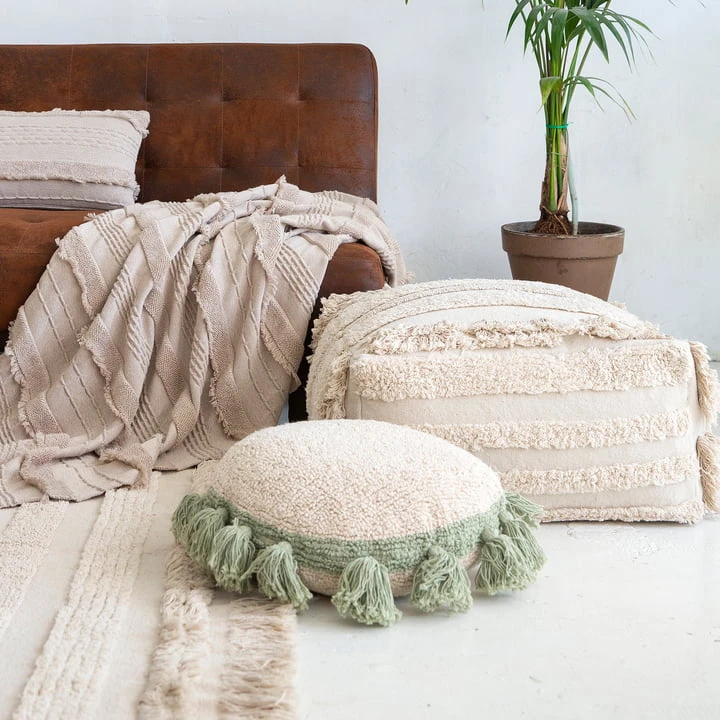 Lorena Canals - Early Hours Pouf, 54 X 54 Cm, Natural - Image 3