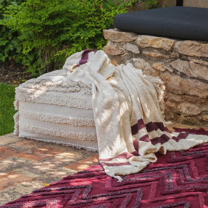 Lorena Canals - Early Hours Pouf, 54 X 54 Cm, Natural - Image 4