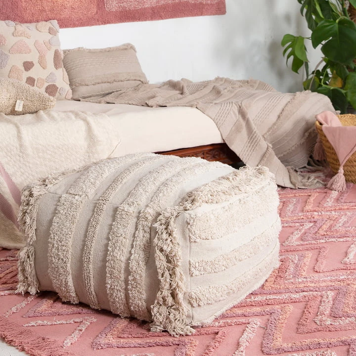 Lorena Canals - Early Hours Pouf, 54 X 54 Cm, Natural - Image 5