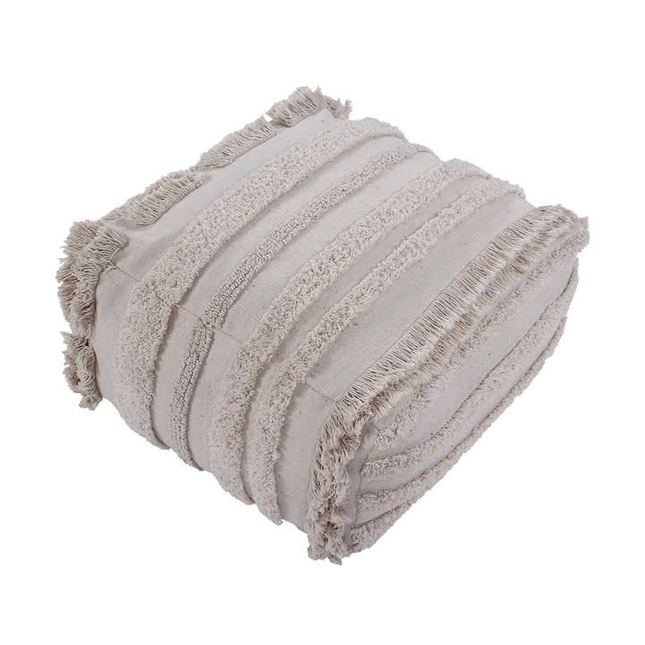 Lorena Canals - Early Hours Pouf, 54 X 54 Cm, Natural