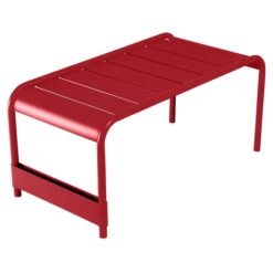Fermob - Luxembourg Wide Low Table / Garden Bench, Poppy Red