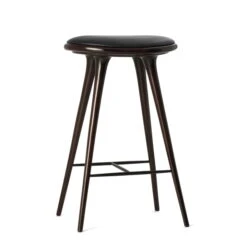 Mater - Bar Stool, Beech Dark Stain / Sierra Black