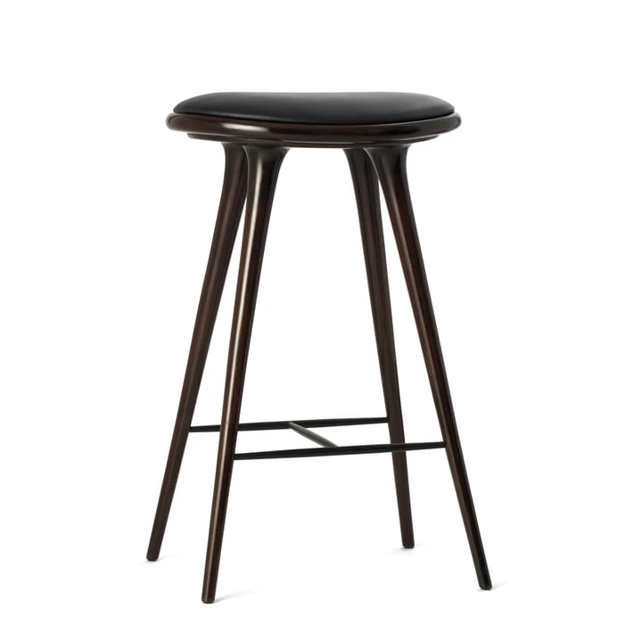 Mater - Bar Stool, Beech Dark Stain / Sierra Black