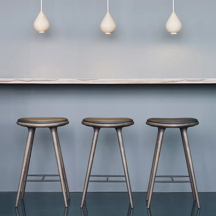 Mater - Bar Stool, Beech Dark Stain / Sierra Black - Image 6