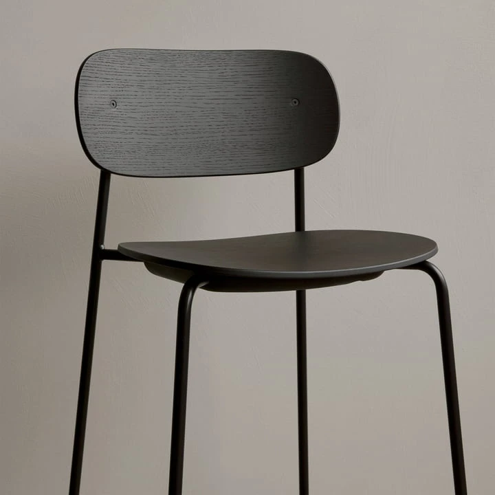 Audo - Co Bar Chair, H 104,5 Cm, Black Steel Frame / Natural Oak - Image 7