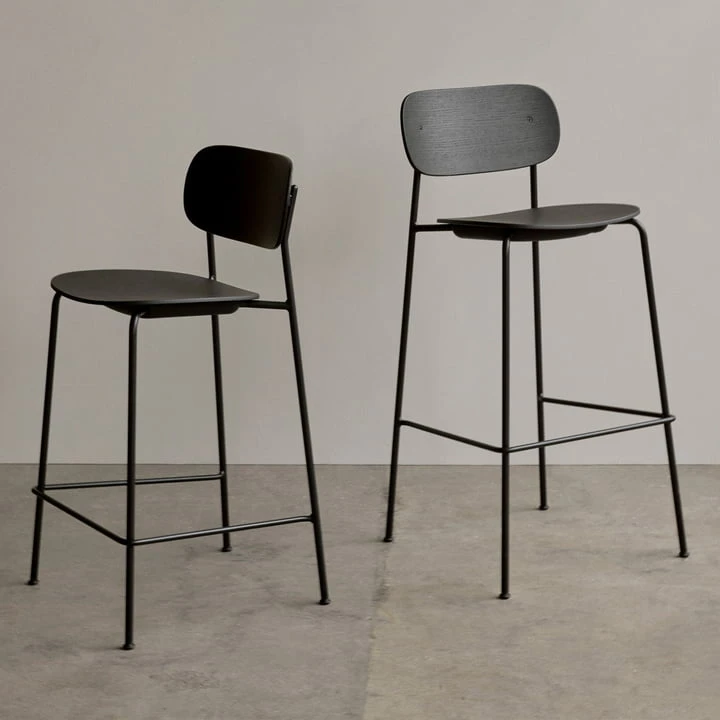 Audo - Co Bar Chair, H 104,5 Cm, Black Steel Frame / Natural Oak - Image 10