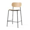 Audo - Co Counter Chair, H 94,5 Cm, Black Steel Frame / Natural Oak