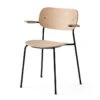 Audo - Co Dining Chair With Armrests, Black / Natural Oak