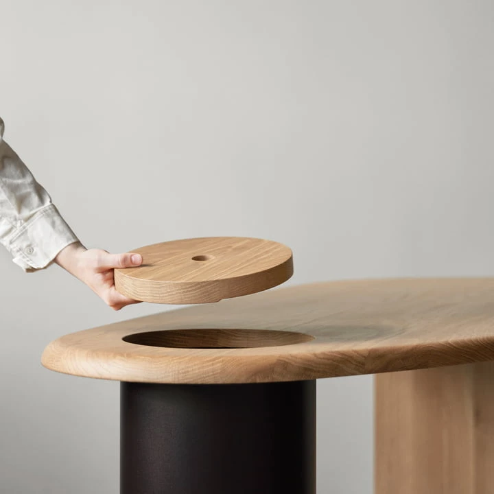 Audo - Eclipse Desk, Dark Oak / Black - Image 9