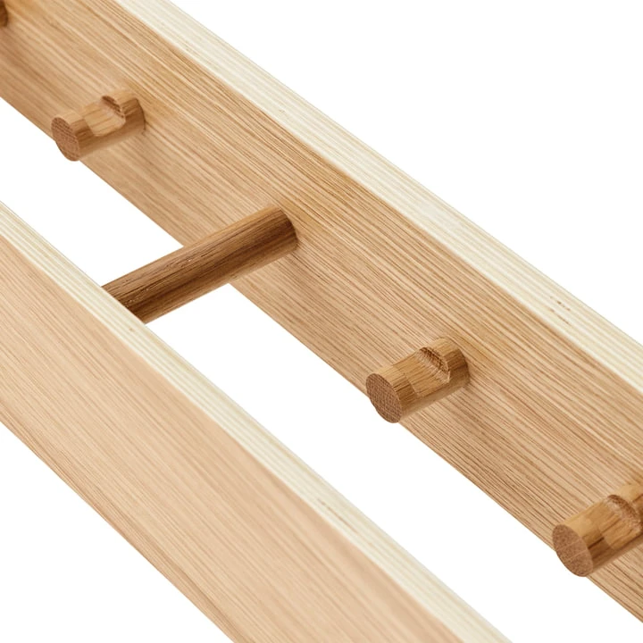 Audo - Epoch Wall Coat Rack, L 79 Cm, Natural Oak - Image 5