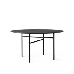 Audo - Snaregade Dining Table, Ø 120 Cm, Black Stained Oak Veneer