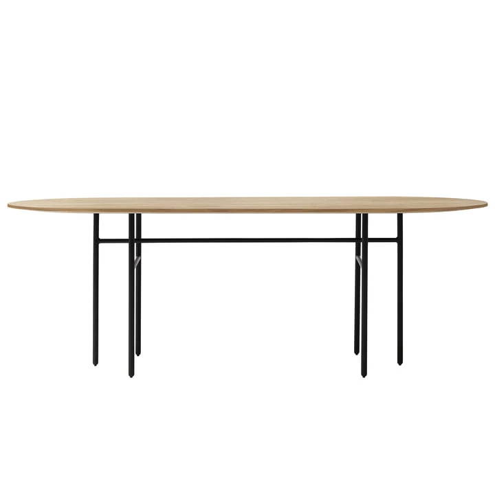 Audo - Snaregade Dining Table Oval, 210 X 95 Cm, Black / Oak Veneer Dark Stained - Image 2