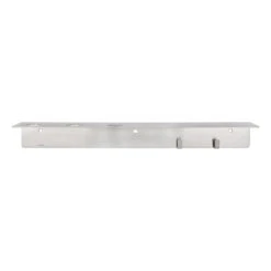 Meraki - Shelf With Bottle Holder And Hook Bar, Brushed Silver Finish