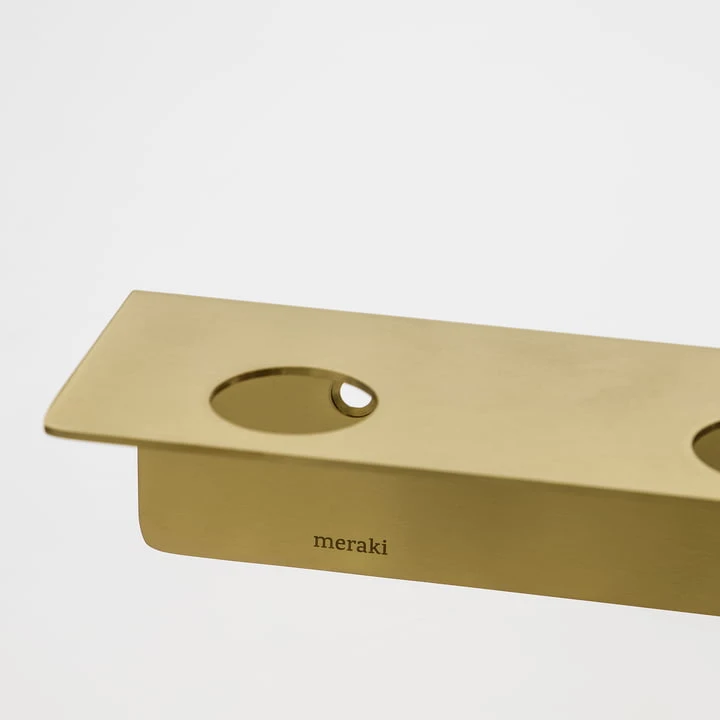 Meraki - Shelf With Bottle Holder And Hook Bar, Brushed Silver Finish - Image 5