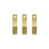 Meraki - Thapsus Hooks, Matte Brass Finish (set Of 3)