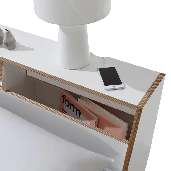 Müller Small Living - Slope Bed 180 X 200 Cm, CPL White - Image 4