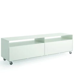 Müller Möbelfabrikation - R 110 Sideboard With 2 Folding Doors On Castors, Signal White