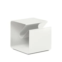 Müller Möbelfabrikation - V44 Side Table With Newspaper Rack, Signal White