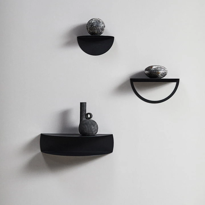 Muubs - Gravity Wall Shelf, 30 X 15 Cm, Iron, Black - Image 2