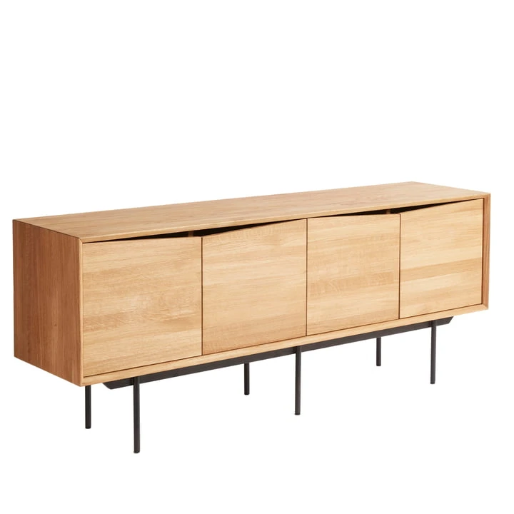 Muubs - Wing Sideboard, With 4 Doors, 185 X 72 Cm, Oak Clear Lacquered - Image 2