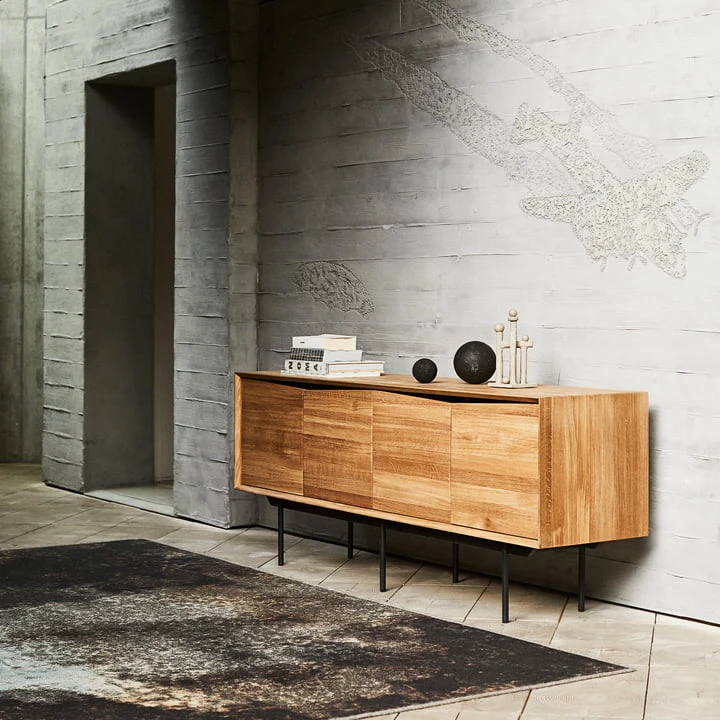 Muubs - Wing Sideboard, With 4 Doors, 185 X 72 Cm, Oak Clear Lacquered - Image 3