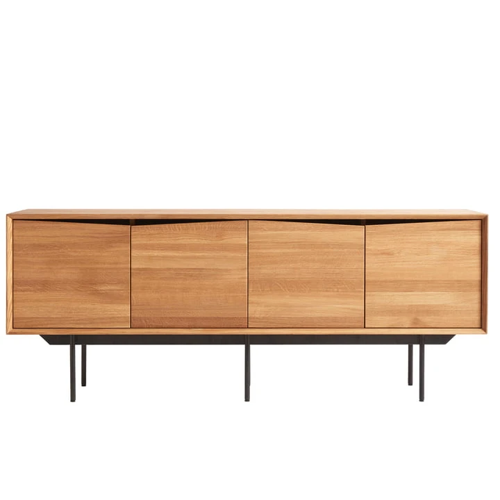 Muubs - Wing Sideboard, With 4 Doors, 185 X 72 Cm, Oak Clear Lacquered