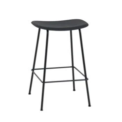 Muuto - Fiber Bar Stool Tube Base H 65 Cm, Black