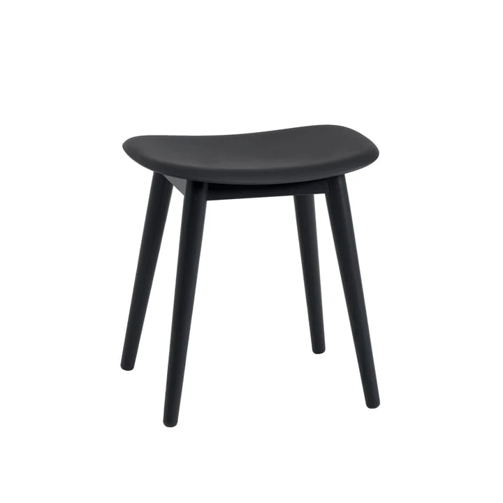 Muuto - Fiber Stool Wood Base, Natural Oak / White - Image 2