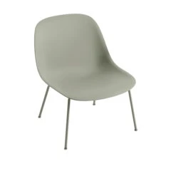 Muuto - Fiber Lounge Chair Tube Base, Dusty Green