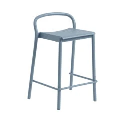 Muuto - Linear Steel Bar Stool Outdoor, SH 65 Cm, Light Blue