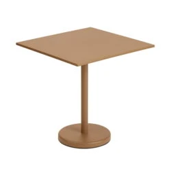 Muuto - Linear Steel Table, 70 X 70 Cm, Burnt Orange